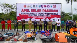 Tanggap Bencana Alam di Wilayah Kabupaten Siak, Pemkab & Polres Siak Gelar Apel Siaga